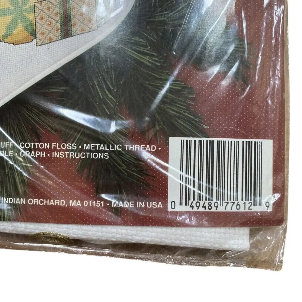 1991 JANLYNN Toys of Yesteryear Christmas Stocking Counted Cross Stitch Kit NEW